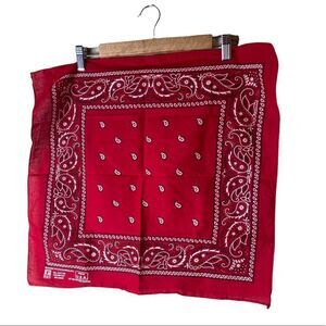 Color fast red Bandana vintage paisley